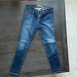 J Brand - dark blue low rise skinny leg jeans. Size 28